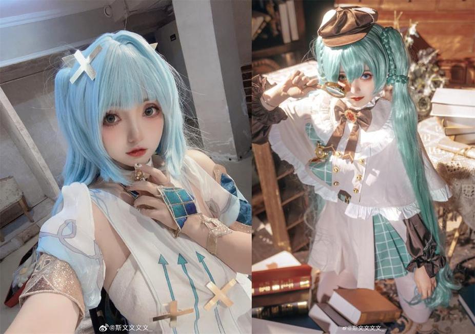 斯文文文文古风cos，让你感受清水芙蓉的秀雅。